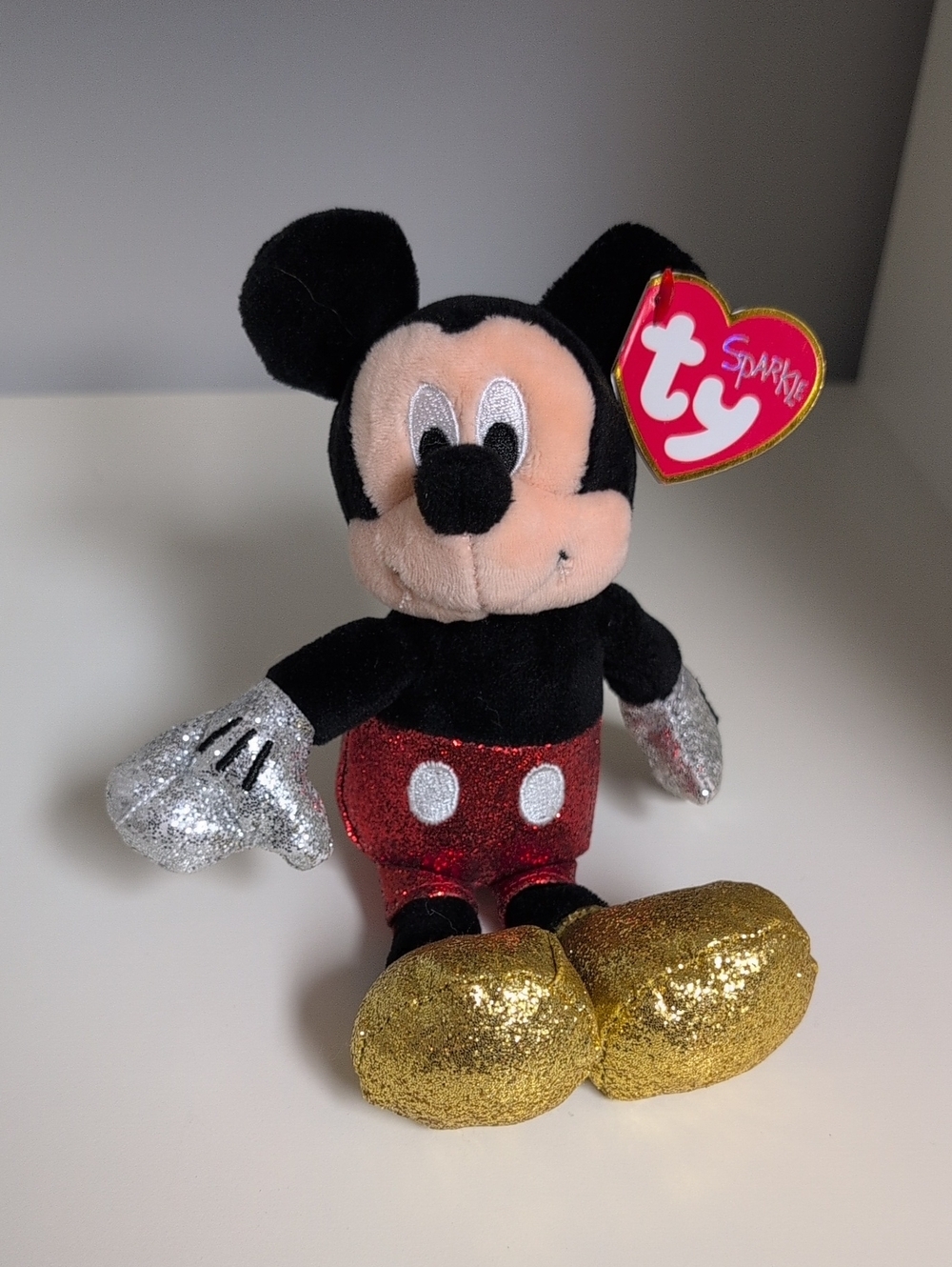 💜2/$20💜 Ty Sparkle Disney Mickie Mouse Plush 6" Collectible Glitter Plush
